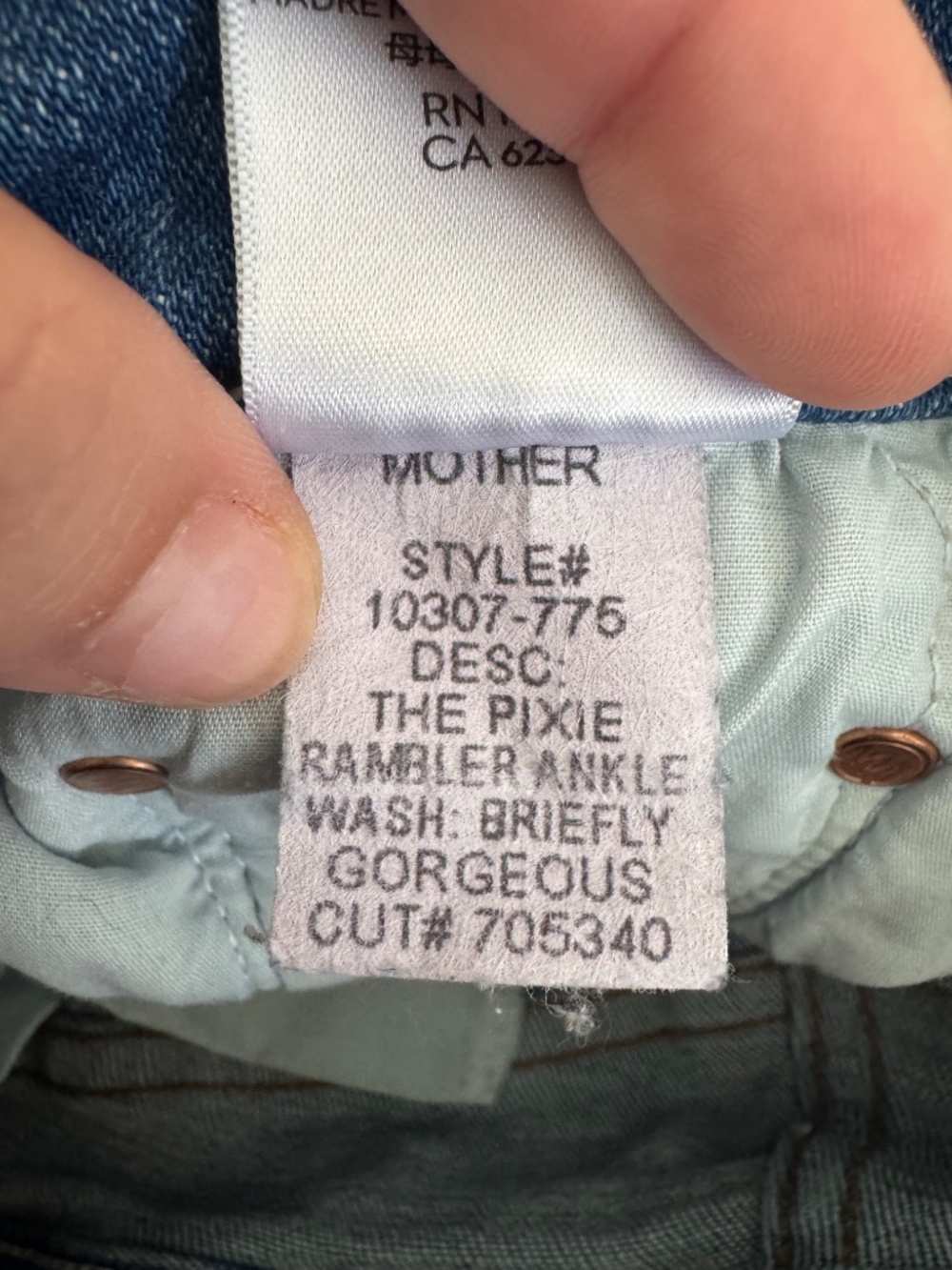 MOTHER The Pixie Rambler Ankle Briefly Gorgeous Size 27 DD - Picture 8 of 9